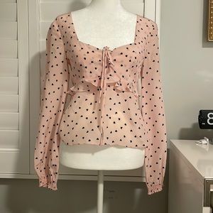 Intermix silk top hearts 100% silk